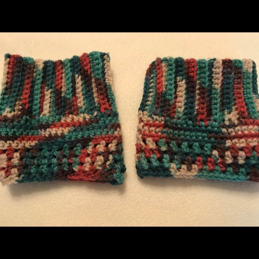 Crocheted boot toppers